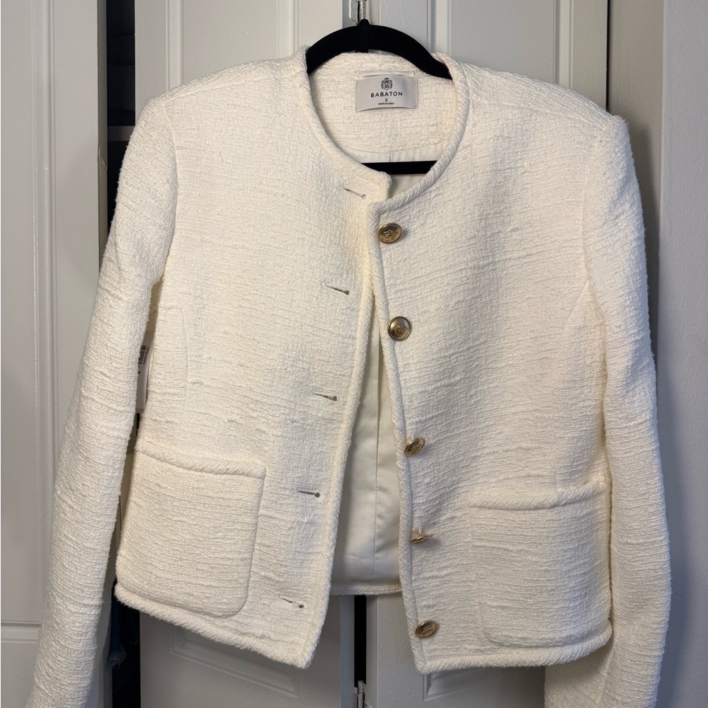 Babaton Elysian Espace Ivory Textured Blazer